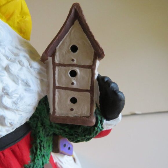 Santa Claus Sunflower Floral Birdhouses Cardinals Christmas Ceramic Hand painted - Picture 9 of 11